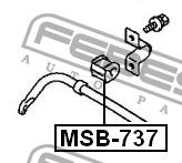 Втулка (сайлентблок) заднего стабилизатора для Dodge Caliber 2006-2011 MSB737 Febest