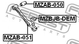 Пыльник шаровой опоры для Mazda Demio (DW) 1996-2002 MZBJBDEM Febest