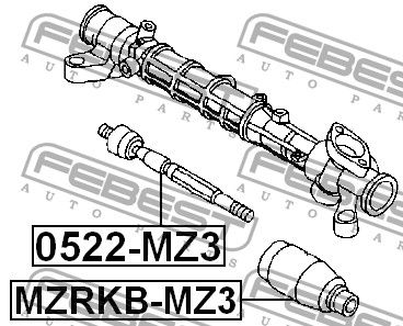 Пыльник рулевой рейки для Mazda Mazda 3 (BL) 2009-2013 MZRKBMZ3 Febest