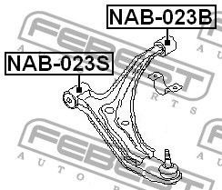 Сайлентблок рычага переднего задний NAB023B Febest