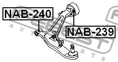 Сайлентблок переднего рычага задний для Nissan X-Trail (T30) 2001-2006 NAB239 Febest