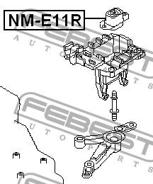 Опора КПП левая для Nissan Cube (Z12) 2008> NME11R Febest