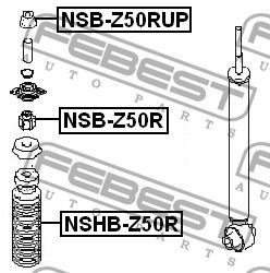 Втулка заднего амортизатора для Nissan Teana J31 2003-2008 NSBZ50RUP Febest