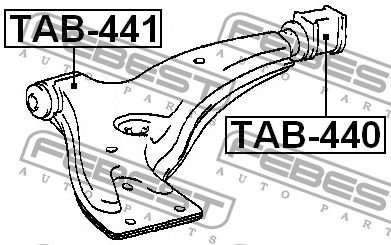 Сайлентблок переднего рычага задний для Toyota Paseo EL54 1995-1999 TAB440 Febest