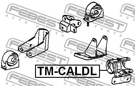 Опора КПП левая для Toyota Corolla E11 1997-2001 TMCALDL Febest
