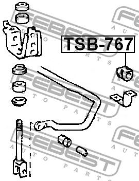 Втулка (сайлентблок) заднего стабилизатора для Lexus LX 470 1998-2007 TSB767 Febest