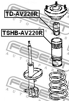 Пыльник заднего амортизатора для Toyota Avensis I 1997-2003 TSHBAV220R Febest