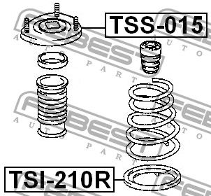 Проставка пружины подвески TSI210R Febest