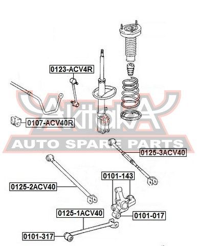 Сайлентблок заднего поворотного кулака для Toyota Camry V50 2011> 0101143 Akitaka