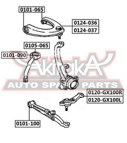 Пыльник шаровой опоры для Toyota Mark 2 (X10#) 1996-2000 0105065 Akitaka