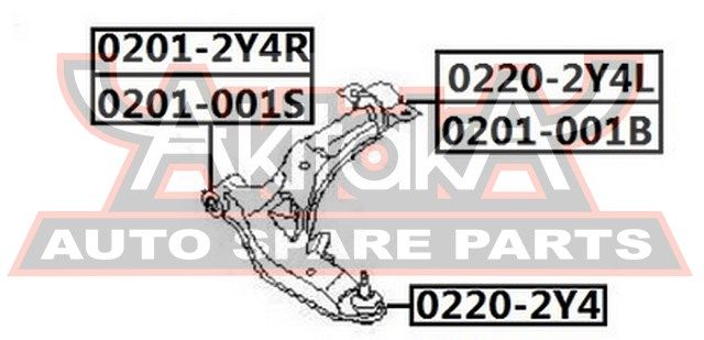 Сайлентблок переднего рычага передний для Nissan Maxima (A33) 2000-2005 0201001S Akitaka