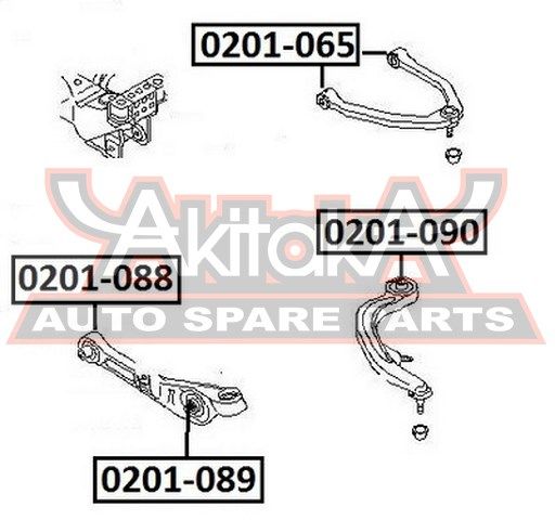 Сайлентблок верхнего рычага для Infiniti EX/QX50 (J50) 2008-2017 0201065 Akitaka