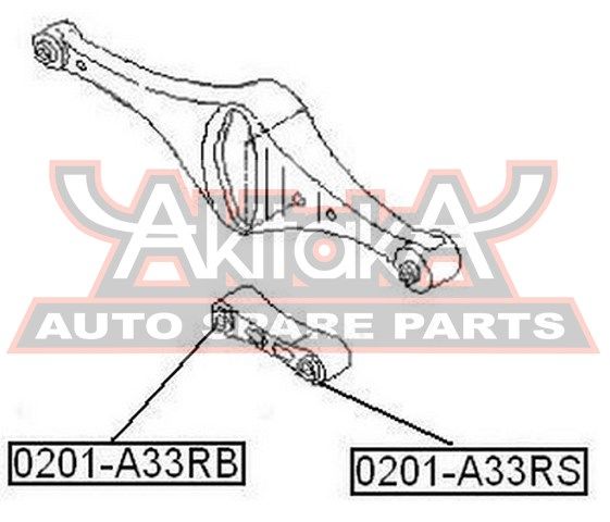 Снят с производства Сайлентблок рычага подвески | зад прав/лев | 0201A33RB Akitaka