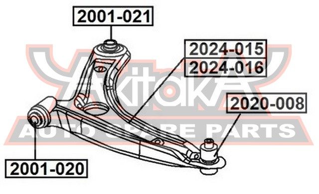 Рычаг передний правый для Jeep Liberty (KK) 2007-2012 2024015 Akitaka