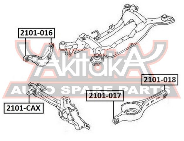 Сайлентблок заднего продольного рычага для Volvo S60 2010-2018 2101cax Akitaka