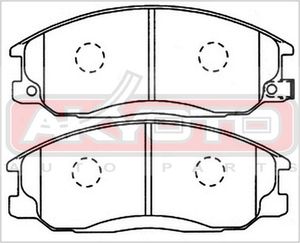 КОМПЛЕКТ ТОРМОЗНЫХ КОЛОДОК, ДИСКОВЫЙ ТОРМОЗ AKD0103 Akyoto