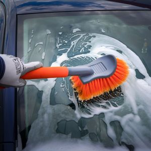 Щетка для мытья с насадкой для шланга, с мягкой распушенной щетиной (40 см)  (AB-I-05)