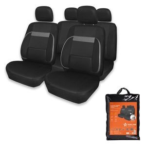 Чехлы для сидений универсальные "MONRO", 11 пред., повыш. комфорт, полиэстер, черн. (ACS-UP-01)