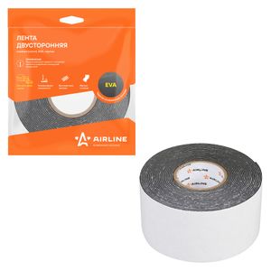 Лента двусторонняя клейкая (скотч), 50мм*5м, EVA вспененная основа, черная (ADSF005)