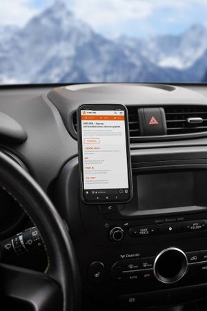 Держатель для телефона автомобильный на торпедо магнитный прямоугольный на двухстороннем скотче (AEAG001)
