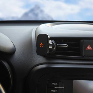 Держатель для телефона автомобильный в дефлектор крюк фиксатор магнитный прямоугольный регулируемый (AEAG008)