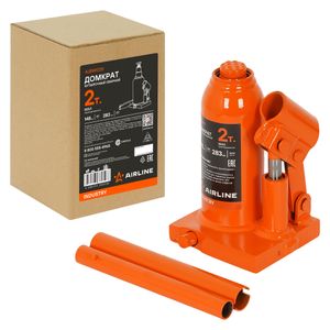 Домкрат бутылочный сварной 2т 148-283мм INDUSTRY (AJBW02S)