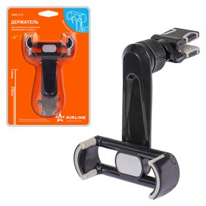 Держатель для телефона автомобильный в дефлектор раздвижной на штанге (AMS-U-12)