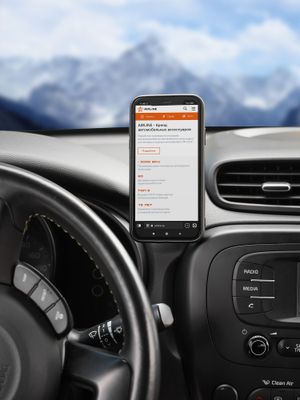 Держатель для телефона автомобильный на торпедо магнитный анодированный (AMS-U-23)