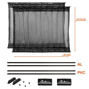 Шторки солнцезащитные раздвижные L (Д*В: 50*47-53см), цвет черный (ASPS-S-07)