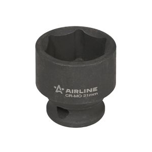 Головка ударная торцевая 3/8"DR шестигранная 21мм, L=30мм (ATAS316)