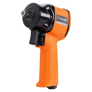 Гайковерт пневматический ударный композитный 1/2"DR 610Нм PRO с головками 17пр. (9-27мм), кейс (ATAZ124)