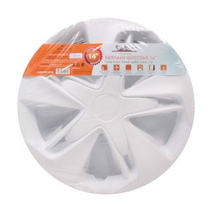 Колпаки колесные 14" "Супер Астра", белый, карбон, компл. 2 шт. (AWCC-14-26)