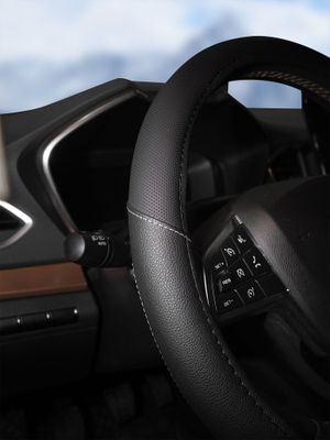 Оплетка на руль, искусственная кожа с перфорацией, черная, 38 см / M (AWC-SL-01M)