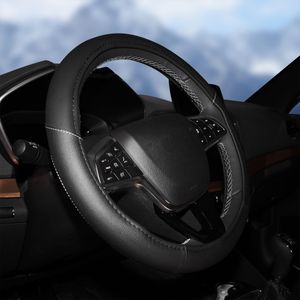 Оплетка на руль, искусственная кожа с перфорацией, черная, 36 см / S (AWC-SL-01S)