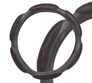 Оплетка на руль, спонжевая, черная, 38 см / M (AWC-SS-08M)