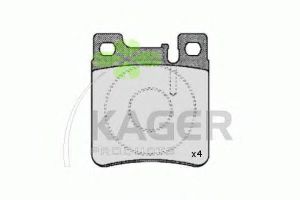 Комплект тормозных колодок, дисковый тормоз 35-0260 Kager