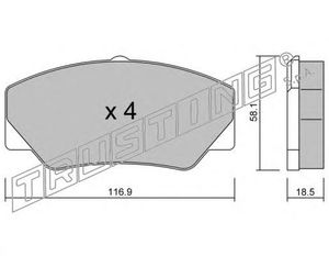 Комплект тормозных колодок, дисковый тормоз