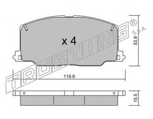 Комплект тормозных колодок, дисковый тормоз