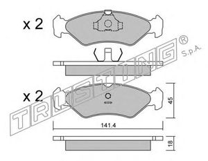 Комплект тормозных колодок, дисковый тормоз