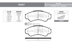 Тормозные колодки 1028f Goodwill