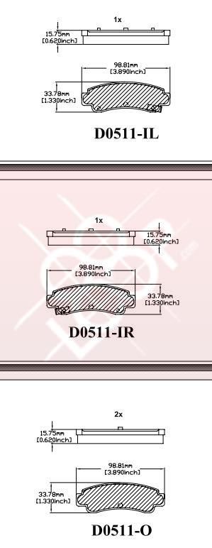 Колодки тормозные задние дисковые к-кт для Nissan 100NX (B13) 1990-1994 mkd511 Friction Master