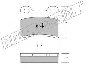 Комплект тормозных колодок 5510 Fritech