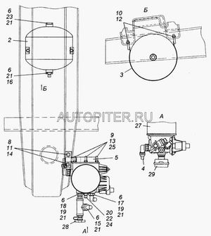 Фитинг Угольник Рнаруж=М18х1,5/М22х1,5 L=38х50 тормозной системы РДВ 861007 КАМАЗ 861007 Камаз