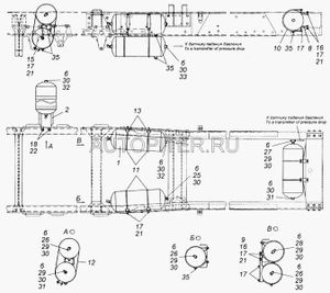 Фитинг Угольник Рнаруж=М18х1,5/М22х1,5 L=38х50 тормозной системы РДВ 861007 КАМАЗ 861007 Камаз