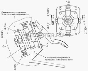 Фитинг Угольник Рнаруж=М18х1,5/М22х1,5 L=38х50 тормозной системы РДВ 861007 КАМАЗ 861007 Камаз