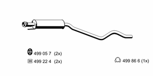 Предглушитель выхлопных газов