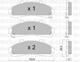 Комплект тормозных колодок, дисковый тормоз 22-0683-0 Metelli