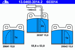 Комплект тормозных колодок, дисковый тормоз