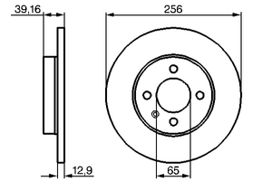 Диск тормозной передний не вентилируемый для TAGAZ Vortex Corda 2010-2012 0 986 478 329 Bosch