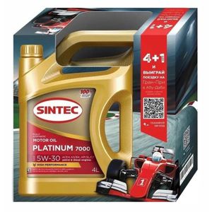 Sintec Platinum 7000 5W-30 A3/B4, 4+1л. АКЦИЯ Моторное масло